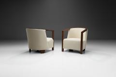 A Pair of Art Deco Armchairs with Stained Wood Europe ca 1930s - 4022186