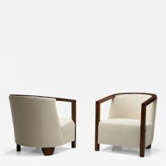 A Pair of Art Deco Armchairs with Stained Wood Europe ca 1930s - 4023419