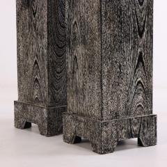 A Pair of Art Deco Style Square Cerused Oak Pedestals  - 4288604