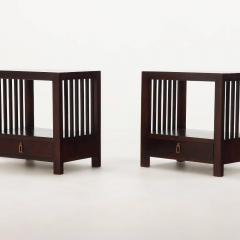 A Pair of Arts and Craft style bedside tables C 1970s  - 4279896