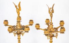 A Pair of Belle Epoque Gilt Bronze Five Arm Candelabrum - 3275241