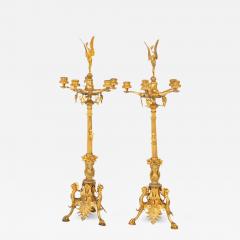 A Pair of Belle Epoque Gilt Bronze Five Arm Candelabrum - 3281311