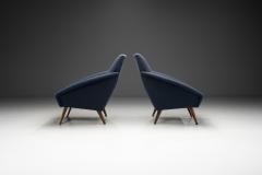 A Pair of Blue Mid Century Armchairs Europe 1950s - 3977127