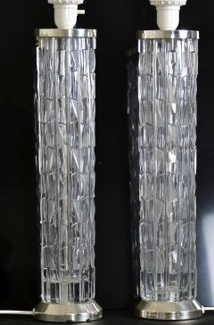 A Pair of Bohemian Crystal Table Lamps Produced by Bergboms - 100242