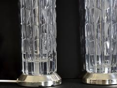 A Pair of Bohemian Crystal Table Lamps Produced by Bergboms - 100243