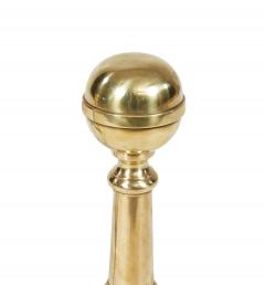A Pair of Brass Ball Andirons on Cannon Barrel Shafts - 4446831