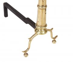A Pair of Brass Ball Andirons on Cannon Barrel Shafts - 4446834