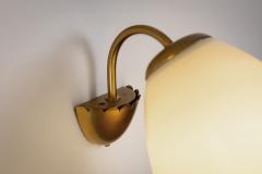 A Pair of Brass and Opal Glass Wall Lamps Finland ca 1960s - 4070068