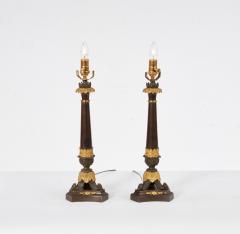 A Pair of Bronze Neoclassical Lamps - 4600546