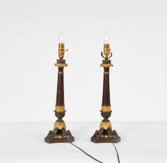 A Pair of Bronze Neoclassical Lamps - 4600547