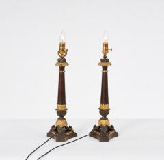 A Pair of Bronze Neoclassical Lamps - 4600548