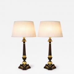 A Pair of Bronze Neoclassical Lamps - 4601288