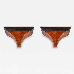 A Pair of Burl Walnut Wall Brackets - 3292044