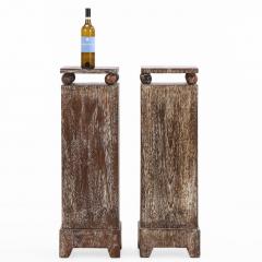 A Pair of Cerused Oak Pedestals Contemporary  - 4580727