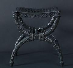 A Pair of Charles X Cast Iron Curule Form Stools - 269591