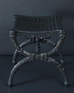 A Pair of Charles X Cast Iron Curule Form Stools - 269593