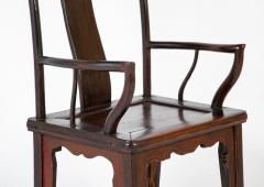 A Pair of Chinese Hat Arm Hardwood Chairs - 3275220