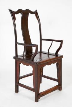 A Pair of Chinese Hat Arm Hardwood Chairs - 3275246