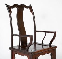 A Pair of Chinese Hat Arm Hardwood Chairs - 3275250