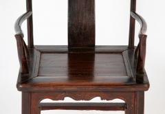 A Pair of Chinese Hat Arm Hardwood Chairs - 3275273