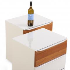 A Pair of Contemporary H lsta White Lacquer Nightstands  - 4331289