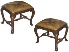 A Pair of Continental French Walnut Tabourets - 3555003
