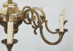 A Pair of Country House Brass Faceted Chandeliers - 3274491