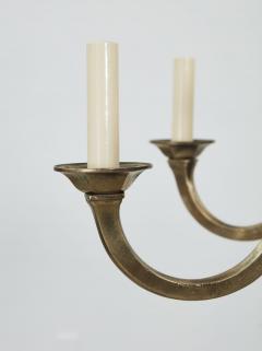 A Pair of Country House Brass Faceted Chandeliers - 3274492