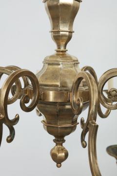 A Pair of Country House Brass Faceted Chandeliers - 3274493