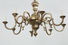 A Pair of Country House Brass Faceted Chandeliers - 3274496