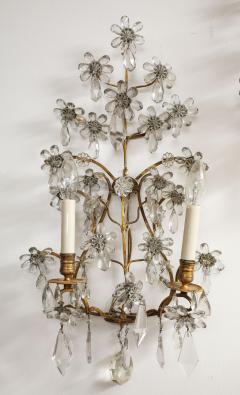 A Pair of Crystal and Gilt Bronze Sconces - 3755160