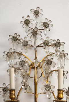 A Pair of Crystal and Gilt Bronze Sconces - 3755163