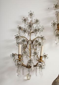 A Pair of Crystal and Gilt Bronze Sconces - 3755166