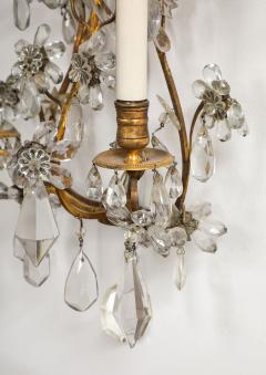 A Pair of Crystal and Gilt Bronze Sconces - 3755170