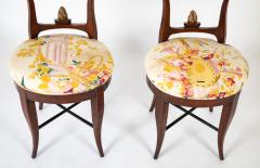 A Pair of Directoire Classical Crescent Splat Round Side Chairs - 3255970