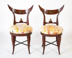 A Pair of Directoire Classical Crescent Splat Round Side Chairs - 3255972