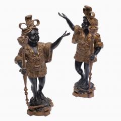 A Pair of Early 20th Century Blackamoor Candle Holders - 738202