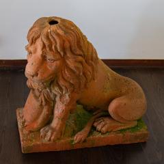 A Pair of English 19th Century Terracotta Lions - 3092871