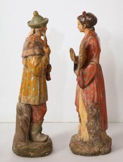 A Pair of English Regency Revival Polychrome Chinese Musicians - 2114749