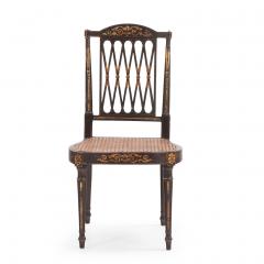 A Pair of English Regency Style Decorated Side Chairs 19th C  - 4330926