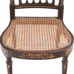 A Pair of English Regency Style Decorated Side Chairs 19th C  - 4330928
