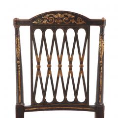 A Pair of English Regency Style Decorated Side Chairs 19th C  - 4330929