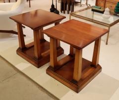 A Pair of English Walnut Side Tables circa 1950 - 4382133