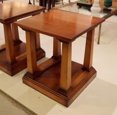 A Pair of English Walnut Side Tables circa 1950 - 4382135