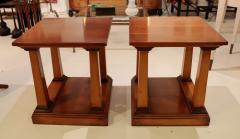 A Pair of English Walnut Side Tables circa 1950 - 4382136