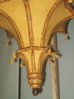 A Pair of Faux Bamboo Painted Tole Fixtures - 344221