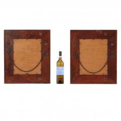 A Pair of Faux Bone Inlaid Mirrors  - 4345675
