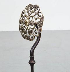 A Pair of Filigree Brass Rosette Andirons - 3919543