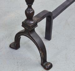A Pair of Filigree Brass Rosette Andirons - 3919545