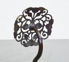 A Pair of Filigree Brass Rosette Andirons - 3919548